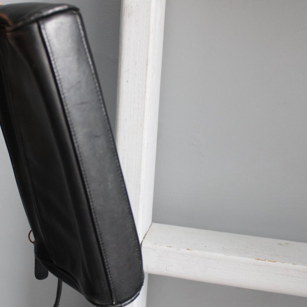 Coach Vintage 80's Black Crossbody Shoulder Crossbody Bag NO 0358-047 - Picture 6 of 7